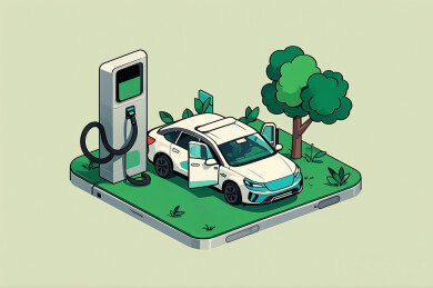 充点中的汽车