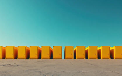 蓝天映衬下的黄色景色