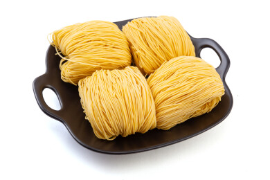 南瓜竹升面干面块特写