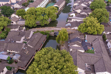 浙江绍兴越城区龙华古寺景观