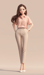 3D卡通秘书女士