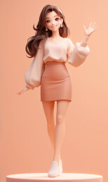 3D卡通职业女生