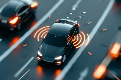 高速公路上的智能驾驶辅助汽车