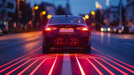 辅助驾驶主题插画