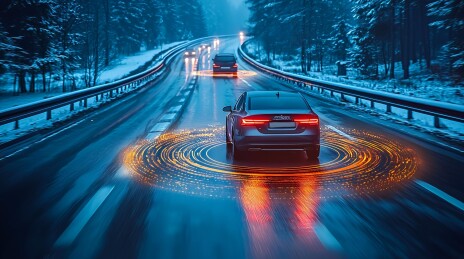 辅助驾驶主题插画