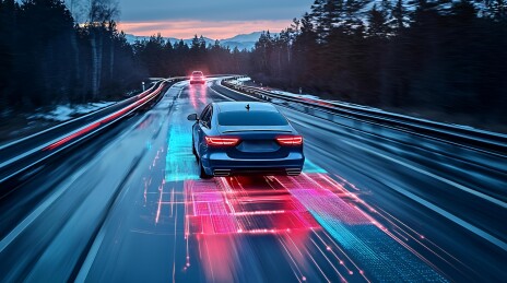 辅助驾驶主题插画