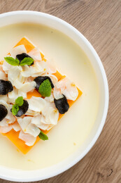 黑松露南瓜蒸百合