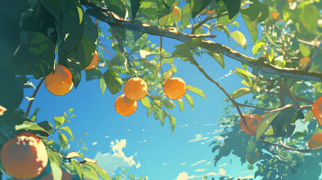 水果悬挂在枝头