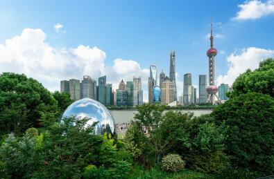 上海北外滩小巨蛋和陆家嘴建筑