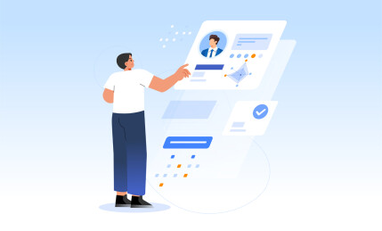 求职人士在看档案