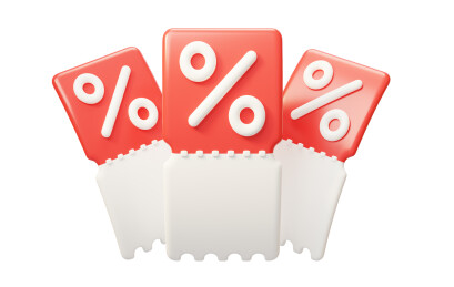 电商优惠促销打折特价优惠券3D