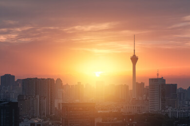 成都339电视台日落