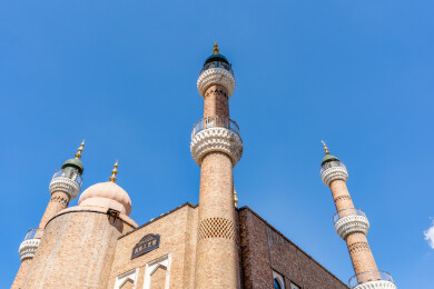 中国新疆乌鲁木齐国际大巴扎的特色建筑