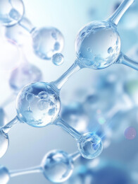 蓝色微观细胞分子结构医疗背景