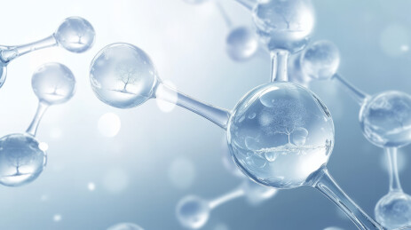 蓝色微观细胞分子结构医疗背景