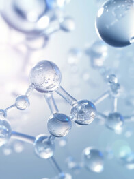 蓝色微观细胞分子结构医疗背景