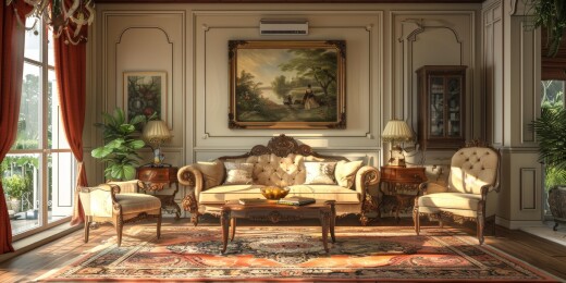 复古风格的客厅