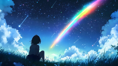 遥望银河下的星空