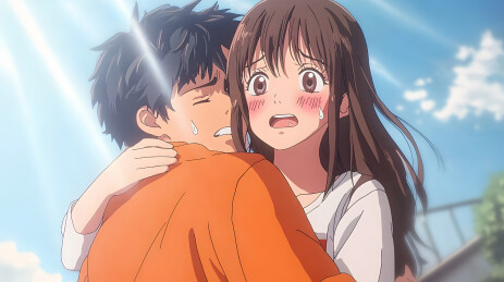 情侣相互拥抱哭泣画面