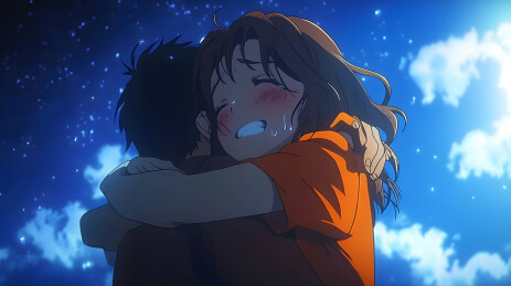 情侣相互拥抱画面