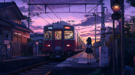 一辆行驶的火车