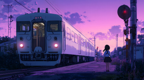 一辆行驶的火车