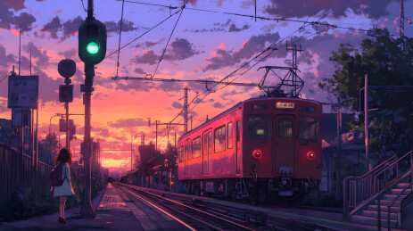 一辆行驶的火车