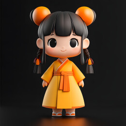 Q版3d可爱小福娃