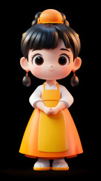 Q版3d可爱小福娃