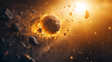 破碎撞击的星球