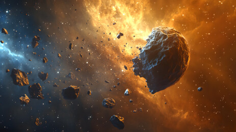 破碎撞击的星球