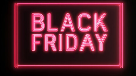 黑色星期五，霓虹灯英文广告设计