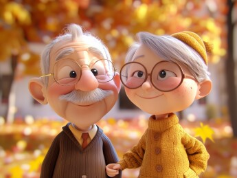 3d夫妻陪伴温馨场景