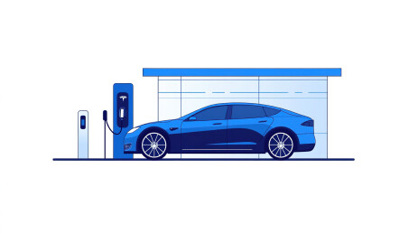 【AIGC】未来感新能源汽车充电