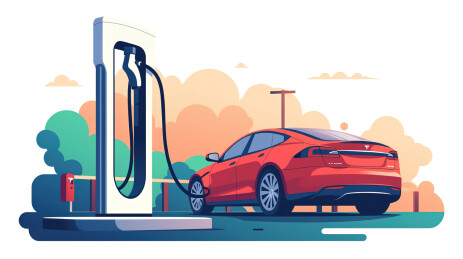 【AIGC】未来感新能源汽车充电