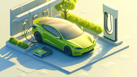 【AIGC】未来感新能源汽车充电