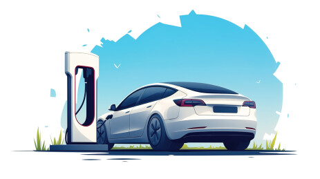 【AIGC】未来感新能源汽车充电