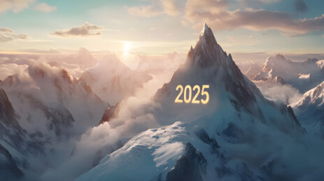 金色数字倒计时海报2025