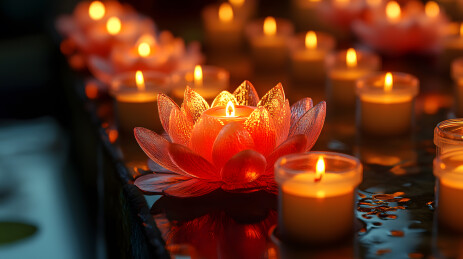 中元节清明节荷花灯祈福