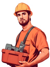 一位穿着工作服手中拿着电表的电工