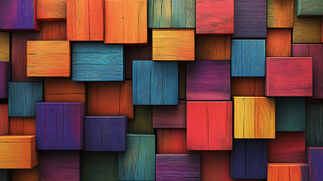 3d彩色立体木块背景