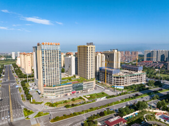 航拍三门峡城市风貌
