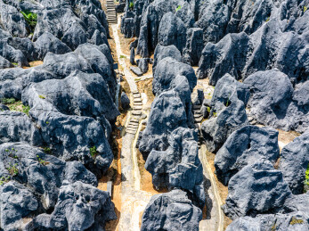 中国湖北宜昌奥陶纪石林景区风光