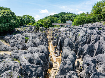 中国湖北宜昌奥陶纪石林景区风光