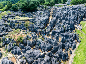 中国湖北宜昌奥陶纪石林景区风光