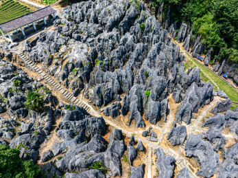 中国湖北宜昌奥陶纪石林景区风光