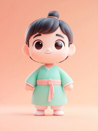 古风3D人物中国风七夕节国风角色插画