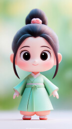 古风3D人物中国风传统文化国风角色插画