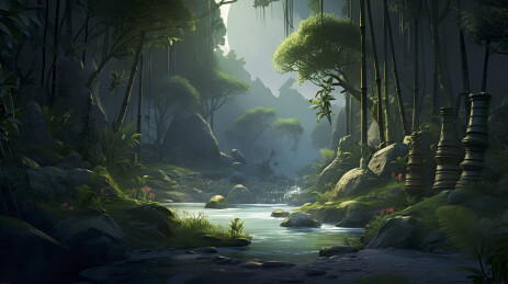 密林游戏场景设计
