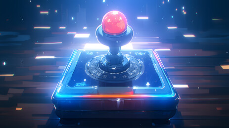 日漫卡通游戏机插画